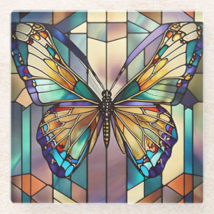 Stained Glass Butterfly Coaster