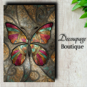 Stained Glass Butterfly Decoupage Tissue Paper