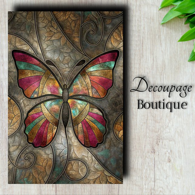 Stained Glass Butterfly Decoupage Tissue Paper (Stained Glass Butterfly Decoupage Tissue Paper)