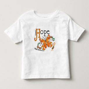 Stained Glass Butterfly Kidney Cancer Toddler T-Shirt