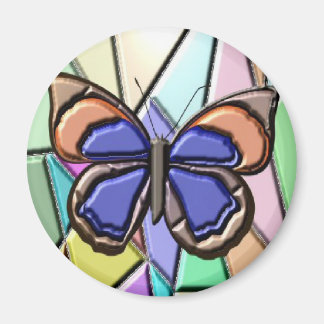 Stained Glass Butterfly Magnet