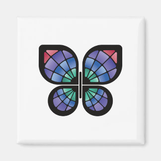 Stained Glass Butterfly Magnet