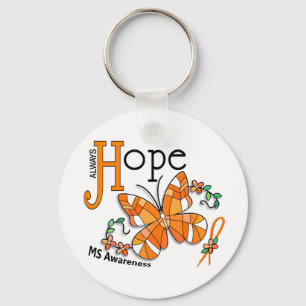 Stained Glass Butterfly MS Key Ring