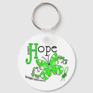 Stained Glass Butterfly Non-Hodgkins Lymphoma Key Ring