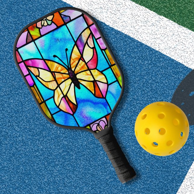 Stained Glass Butterfly Pickleball Paddle  (Creator Uploaded)