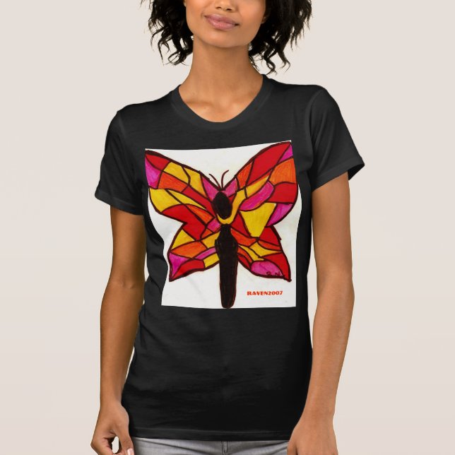 stained glass butterfly T-Shirt (Front)