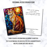 Stained Glass Cat Animal Rescue Organization