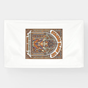 Stained Glass Cat Cat Stained Glass Church Vintage Banner