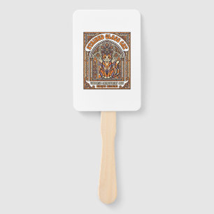 Stained Glass Cat Cat Stained Glass Church Vintage Hand Fan