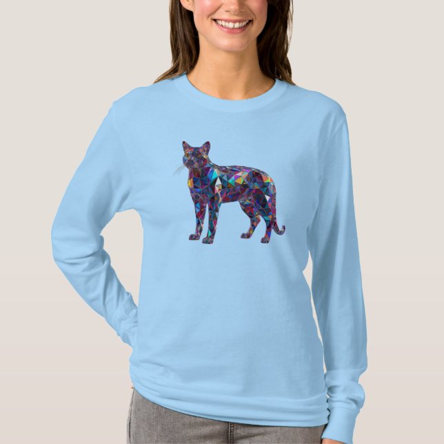 Stained Glass Cat T-Shirt (Front)