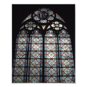 Stained Glass Cathedral of Notre Dame Photo Print