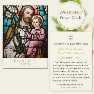 Stained Glass Catholic St. Joseph Wedding Prayer 