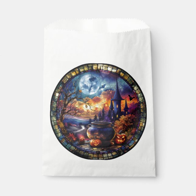 Stained Glass Cauldron Favour Bags (Front)