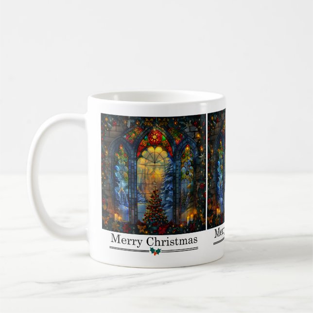 Stained Glass Christmas Mug (Left)