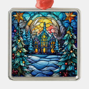 Stained Glass Christmas Ornament