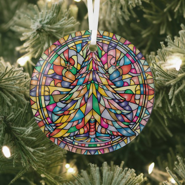 Stained Glass Christmas Tree Decoration (Insitu)