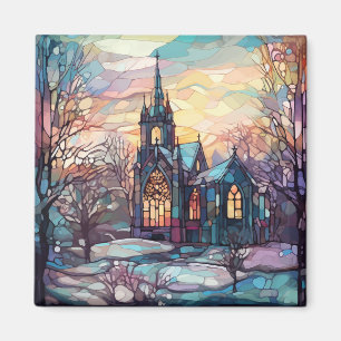 Stained Glass Church Magnet