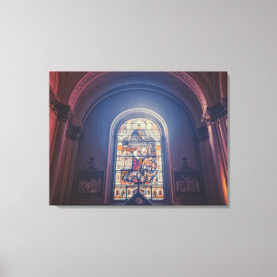 Stained Glass Church Window Canvas Print