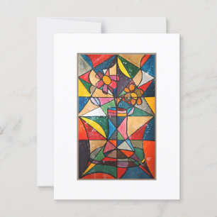 Stained Glass Coffee Mug Acrylic Artwork Postcard