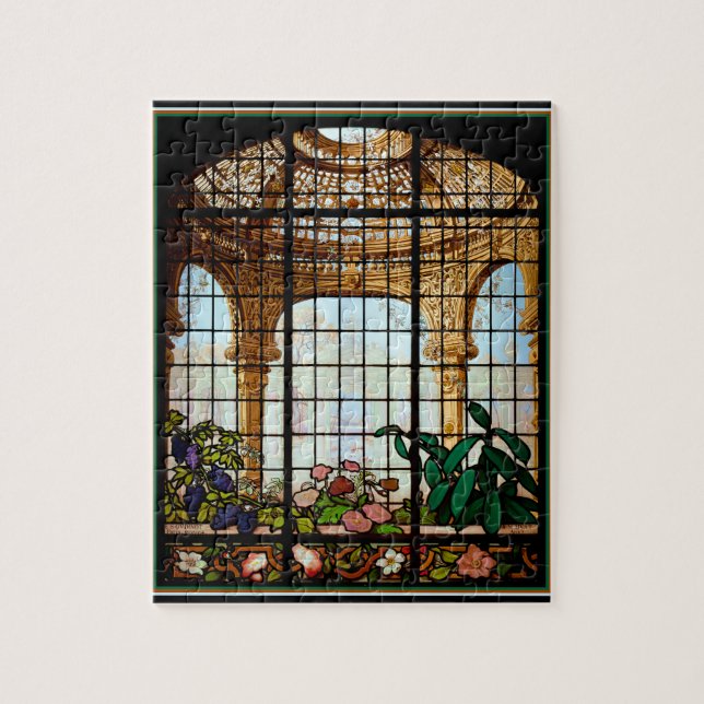 Stained Glass Conservatory Jigsaw Puzzle (Vertical)