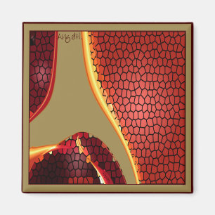 Stained Glass - Cranberry magnet