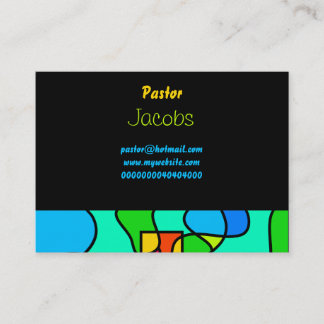 Stained Glass Cross, Business Card