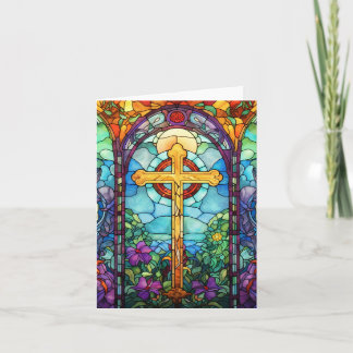 Stained Glass Cross  Invitation