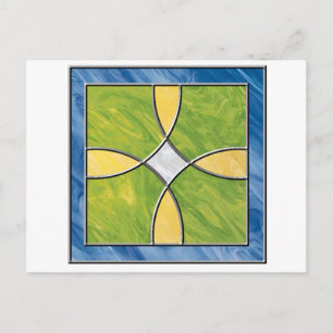 Stained Glass Cross Postcard