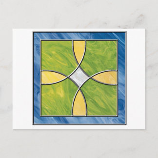 Stained Glass Cross Postcard