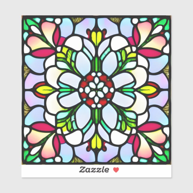 Stained Glass Custom-Cut Vinyl Sticker (Sheet)