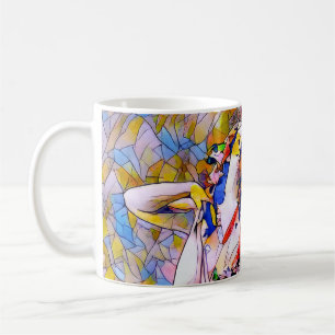 Stained Glass Dancer in Flowing Dress Coffee Mug