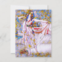 Stained Glass Dancer in Flowing Dress