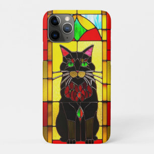 Stained Glass Design with Cat Case-Mate iPhone Case