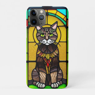 Stained Glass Design with Cat Case-Mate iPhone Case