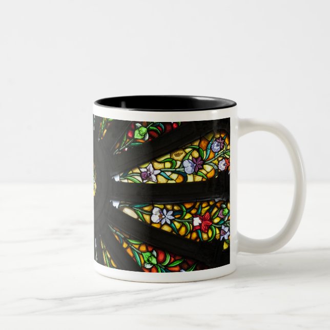 Stained Glass detail Two-Tone Coffee Mug (Right)