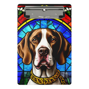 Stained Glass Dog Portrait Mini Clipboard