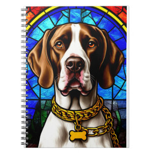 Stained Glass Dog Portrait Notebook