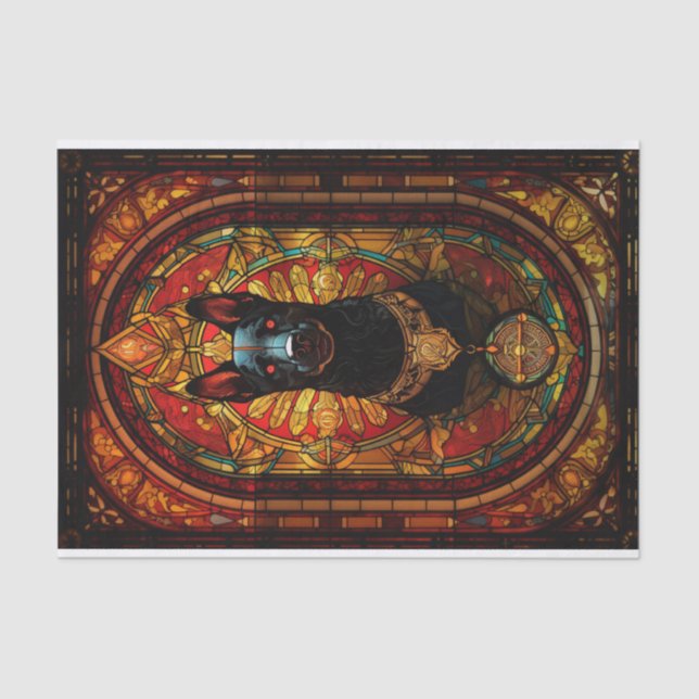 Stained Glass Dog Tissue Paper (Front)