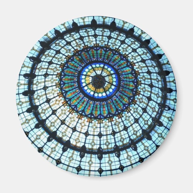 Stained glass dome magnet (Front)