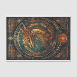 Stained Glass Dragon Tissue Paper