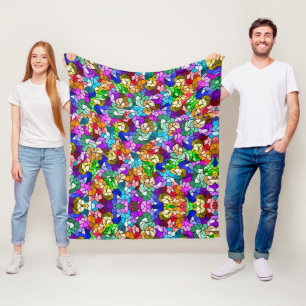 Stained Glass Effect Fleece Blanket