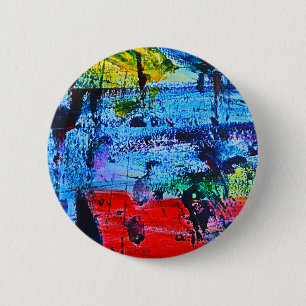 Stained Glass effect modern abstract art 6 Cm Round Badge
