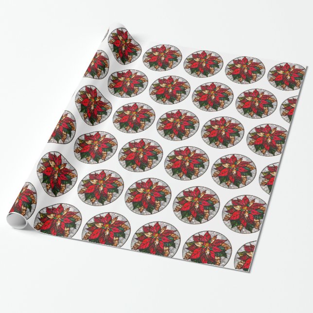 Stained Glass Elegance Wrapping Paper (Unrolled)