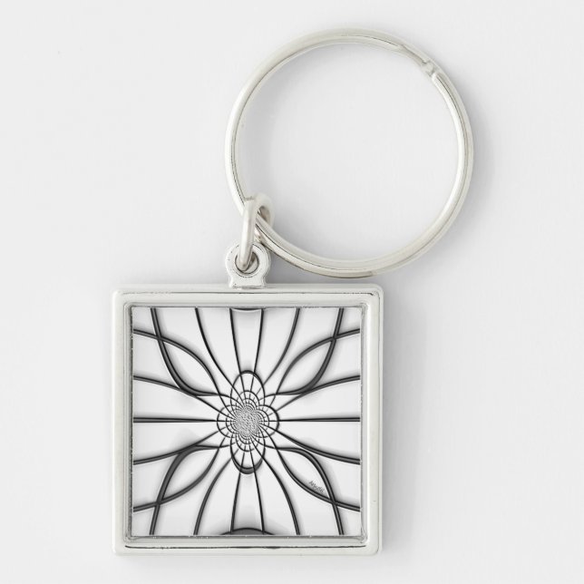 Stained Glass Embossed Elegance Keychain (Front)