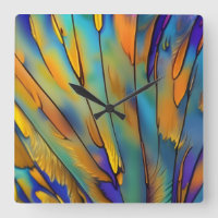 Stained Glass Feather AI Abstract Art