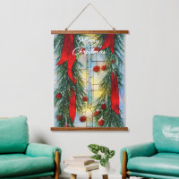 Stained glass fir and ribbon