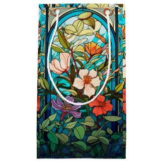 Stained Glass Floral Arch Art Nouveau Gift Bag