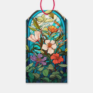 Stained Glass Floral Arch Art Nouveau Gift Tags