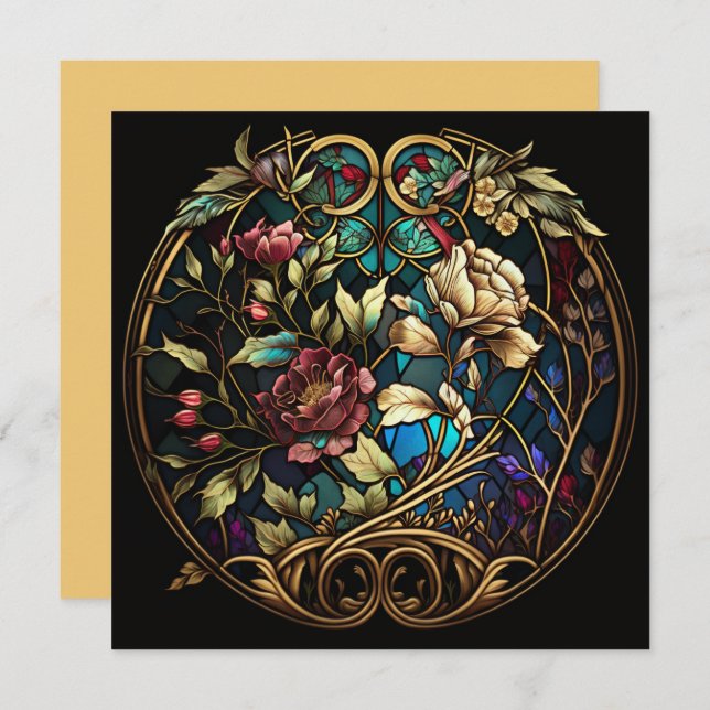 Stained Glass Floral Bouquet (Front/Back)