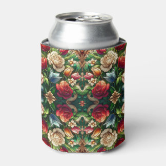 Stained Glass Floral Design  Can Cooler